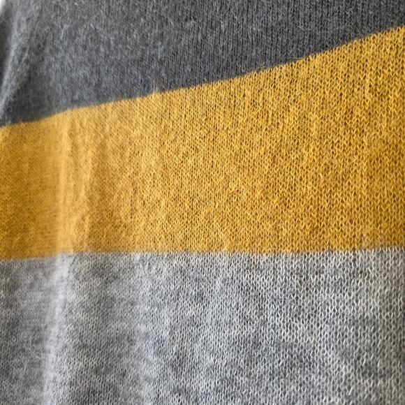 Nioi Italy Colorblock Mohair Wool Blend Sweater Dress Gray Mustard Womens Size L - Picture 8 of 9